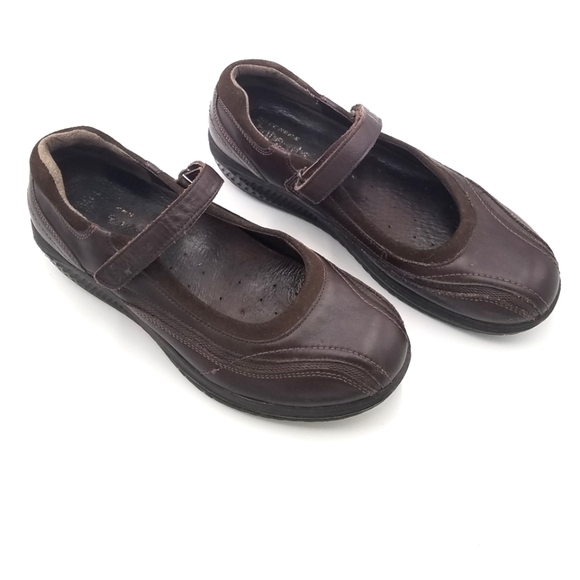 Skechers Shape Ups Leather Sandal Mary Jane 10 - Picture 1 of 7